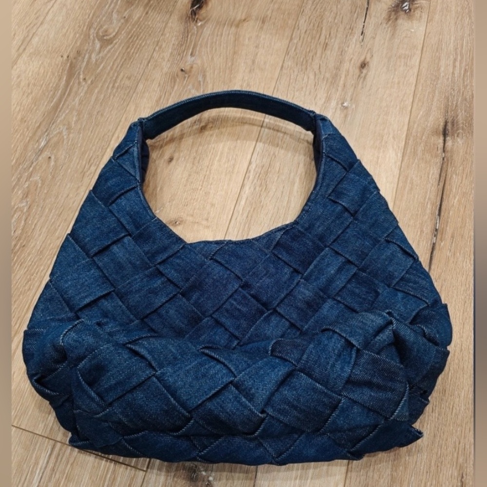 Denim Woven Hobo Bag - Picture 2 of 8
